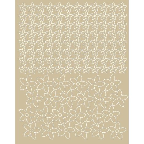 Pegatinas para casco de bicicleta con diseño de flores, 120 unidades, color beige mate.