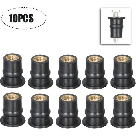 Ecrou De Fixation En Caoutchouc Et Laiton M5 - Insert Dilatable Pour Kayak Canoe Bateau - 10 Pièces