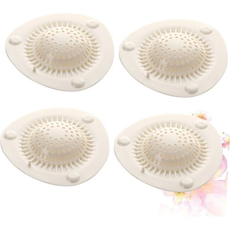 4 pièces Filtre Vidange Silicone avec Ventouse Couvercle Drain Sol Anti-cheveux pour Évier Cuisine et Salle de Bain Bouchon Stopper Drainage Pratique (1/5)