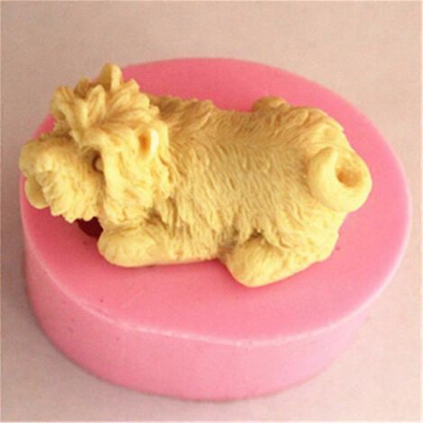 Moule à gâteau en forme de schnauzer, moule en silicone pour pâtisserie, fondant et chocolat. (1/2)