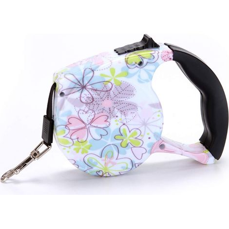 Laisse Rétractable pour Chien, Supportant jusqu’à 15 kg, Extensible jusqu’à 5 m, pour Chiens de Petite et Moyenne Taille. (1/4)