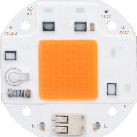 Puce LED, plante à puce LED haute puissance élève la lumière 380-800NM COB perles de lampe sans lecteur pour la lumière de croissance hydroponique bricolage 220V (1/5)