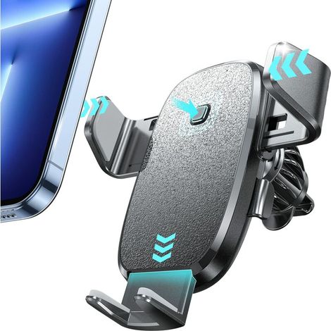 Green Mobility-Support Téléphone Voiture, [2022 Améliorer Verrouillage Automatique] LISEN Porte Telephone Voiture Ventilation Support Iphone Voiture Clip, Compatible Avec iPhone 13 Pro Max et plus (1/5)