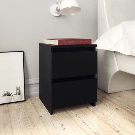 Lot de 2 Tables de chevet Table d'Appoint Industriel - Tables de Nuit Commodes Noir 30 x 30 x 40 cm Aggloméré -BV13997 (1/5)