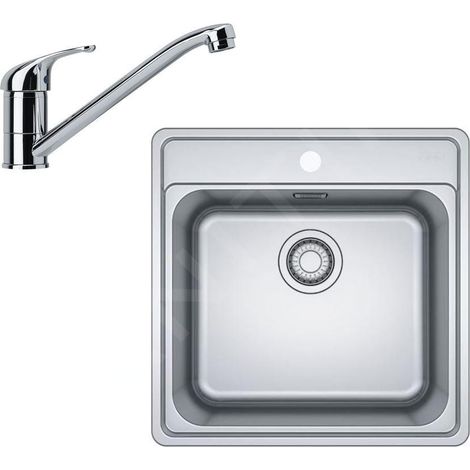 Franke Colonnes - Set de cuisine N90, évier en inox BCX 610-51 + robinet FB 250.031, chrome 101.0700.673 (1/4)