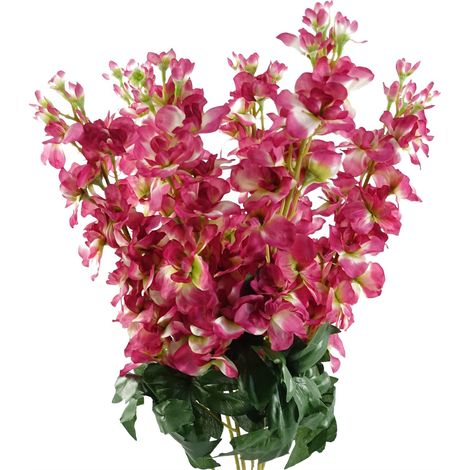 Pack of 6 x 75cm Delphinium Dark Pink Artificial Stem (1/5)