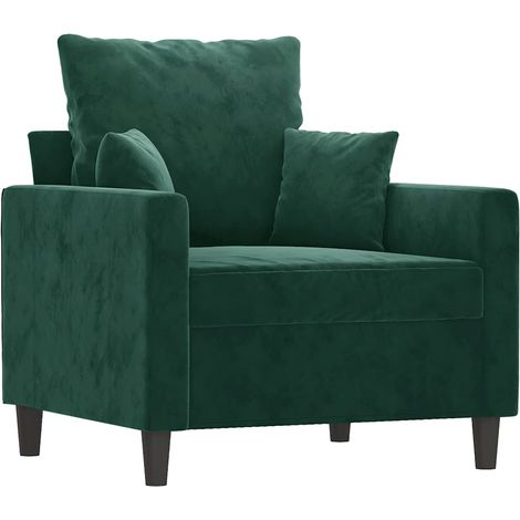 Sessel Dunkelgrün 60 cm Samt vidaXL42880