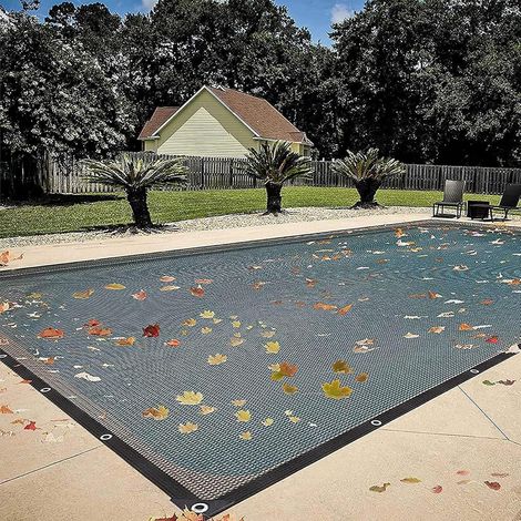 Filet de Protection Piscine 4x8m/5x10m Bâche Enterrée et Hors-Sol, Maille Fine, pour Piscines Hors-Sol Et Enterrées(black,4x8m) black 4x8m (1/5)