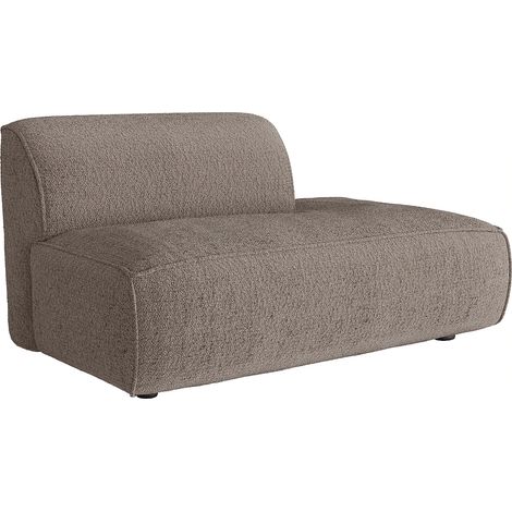 Méridienne droite en tissu chenille taupe CAMILIO de Maison Céphy (1/3)