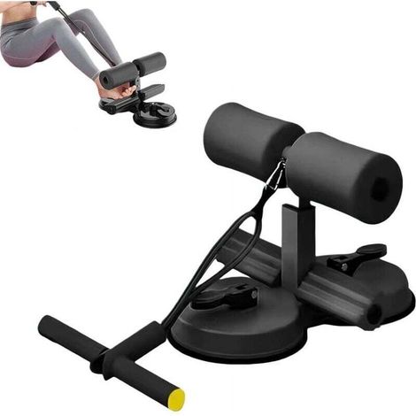 Ausilio per l'allenamento addominale, attrezzo portatile e regolabile per esercizi addominali, doppia ventosa, allenamento dei muscoli addominali, allenamento completo del corpo.