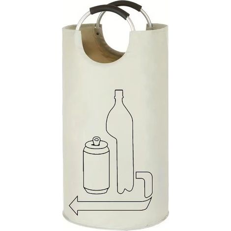 Panier à linge sale pliable en tissu Oxford, grand panier de rangement imperméable avec poignée en aluminium, idéal pour salle de bain et lessive-x (1/2)