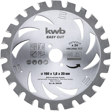 Lame de scie circulaire 184 x 20 mm, facile à manier, spécialement pour les machines sans fil, lame de scie universelle pour les métaux, le bois et les matières plastiq (1/5)