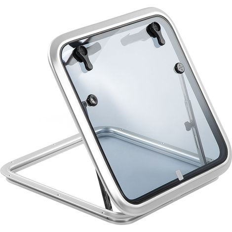 Trappe de Ventilation pour bateau, fenêtre carrée, hublot de pont, puits de lumière, évasion pour Yacht marin RV de 3 à 23mm d'épaisseur, 410x410mm (1/5)
