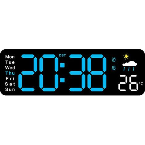 Multifunktionale kreative Wetteruhr, multifunktionale Wanduhr für das Wohnzimmer, Wecker, Temperaturanzeige 6656 (1/5)