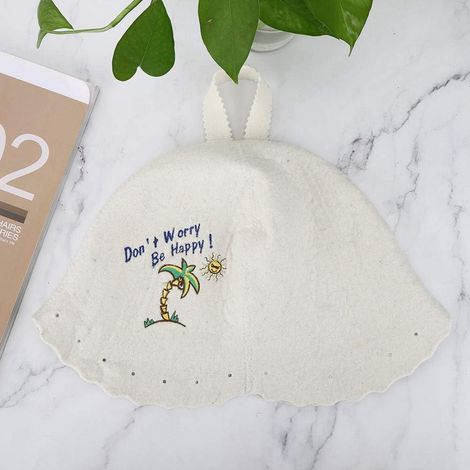 Chapeau de Sauna en Feutre de Laine de Style Moderne, Accessoires de Sauna à Coutures Fines pour Hommes et Femmes (1/5)