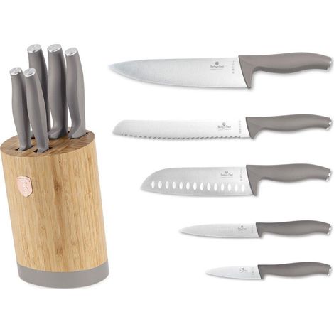 Set di coltelli in acciaio inox Berlinger-Haus Taupe Collection 6 pezzi