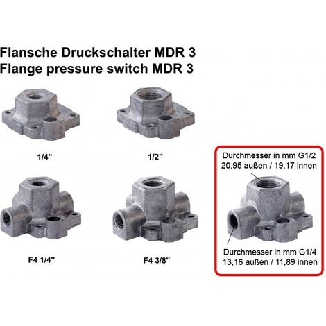 Riegler Kompressoren Drucksch. Drehstrom, F4 1/2, G 1/2, 6-16 bar,4-6,3 A (1/4)