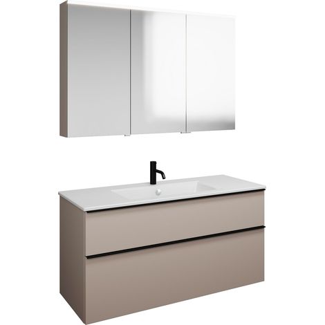Set burgbad Eqio, composé d'une armoire de toilette à gauche, (1/2)