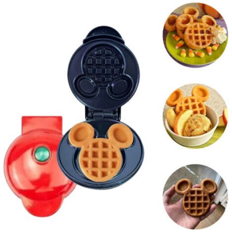 Mini Plate Waffle Maker Shaped Mickey Mouse Non-stick Kids Easy To Use (1/5)