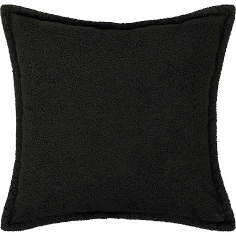 vidaXL Funda de almohada 6 pcs HOUTEN Negro 80 x 80 cm Bouclé (1/2)