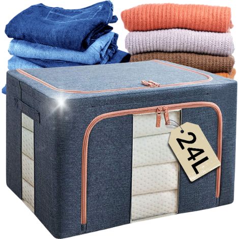 Bolsa organizadora para ropa de cama, edredones y mantas, 40 x 30 x 20 cm, 24 L. (1/5)