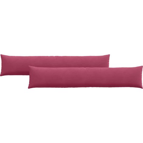 Maison Exclusive - Cuscini da Divano 2 pcs Rosso Vino 200 x 40 cm Tessuto in Cords