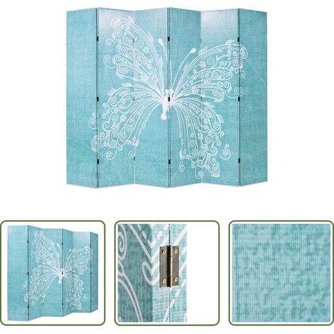 Schmetterling - Raumteiler klappbar 228 x 170 cm Schmetterling Blau (1/5)