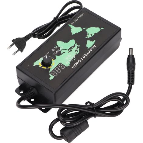 Adaptateur LED 120W 10A 3‑12V Réglable avec Affichage Numérique - Alimentation Variable 100-240V Prise EU