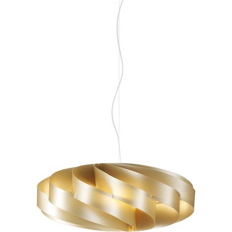 Lampadario Moderno Flat Polilux ® New Gold E Metallo Cromo 3 Luci E27