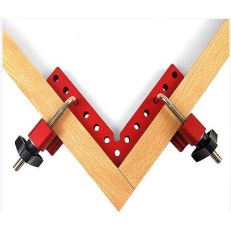 Règle à Angle droit pour le travail du bois Règle de serrage d'angle réglable pour le travail du bois Pinces à Angle droit en alliage d'aluminium Cadre porte-étau