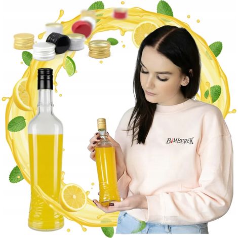 Bouteille en verre TOAST 500 ml avec bouchon pour liqueurs, alcool, vin, jus 0,5 l (1/5)