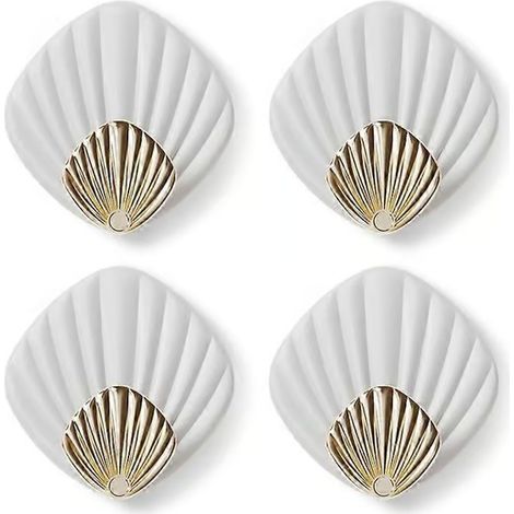Lot de 4 crochets autocollants, crochets muraux décoratifs robustes pour suspension, crochets muraux autocollants pour porte-clés, crochets muraux autocollants pour un (1/4)