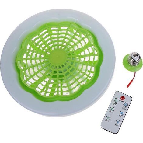 Lampe ventilateur E27 avec télécommande, plafonnier réglable pour marchés nocturnes (1/4)