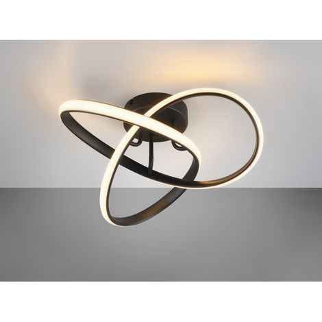 LED Decken- und Wandleuchte MEO Metall Schwarz, Ø 40cm (1/5)