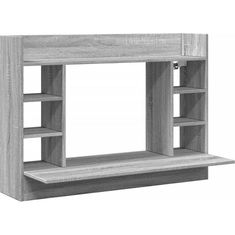 Maison Exclusive - Scrivania a Parete Grigio Sonoma 105x48x75cm Legno Multistrato