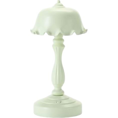 Lampe de bureau vert clair rétro, jolie feuille de lotus, romantique, USB, pour chambre à coucher, LD05, lampe de chevet pour filles