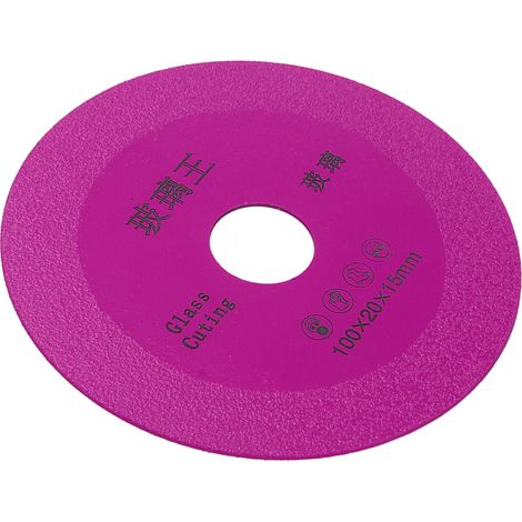 Disque de coupe en carbure de diamant fin de 10 cm (4 pouces) pour le meulage des carreaux de céramique et des bouteilles en verre, rose (1/5)