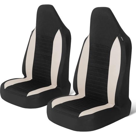 Car Front Seat Covers, 2Pcs Universal Car Seat Protectors for Cars, Trucks, SUV,Beige (1/5)