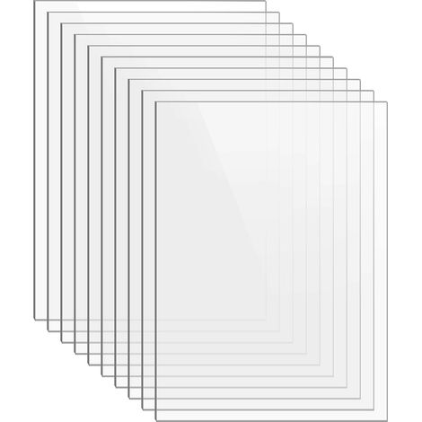 10 Pièces 10 X 15 cm Plexiglass 1mm, Plaque Transparent, Plaque Plastique Rigide, Plaque Acrylique Transparente, Pour Cadres Photo, Peinture (1/5)