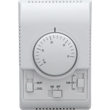 Fan Coil Temperature Controller, Central Air Conditioning Thermostat, 2-Way Mechanical Control Switch, 110-220V Air Conditioner (1/5)
