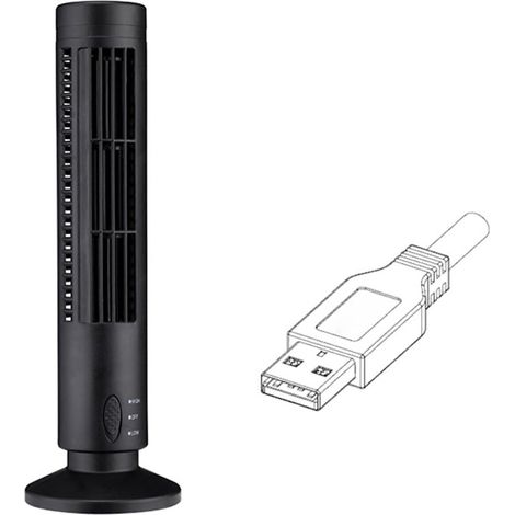 Pssopp Ventilateur Tour sans Pales USB 2 Vitesses (1/5)