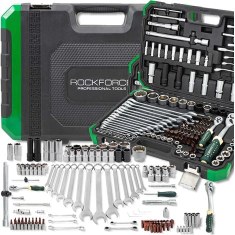 Juego de herramientas Rockforce 125 + 6 piezas Juego premium de Cr-Mo CrV (1/5)