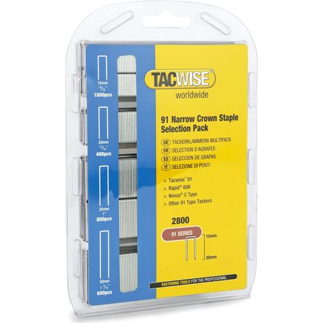 Tacwise 0204 91 15-30mm Staples Galvanised 2800 Mixed Pack - 191 Duo 35 Ranger (1/5)