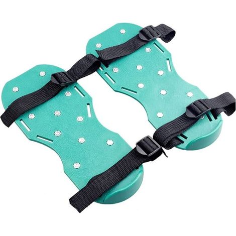 Chaussures d'aérateur de pelouse avec boucles en métal et 2 sangles - sandales à pointes robustes (1/5)