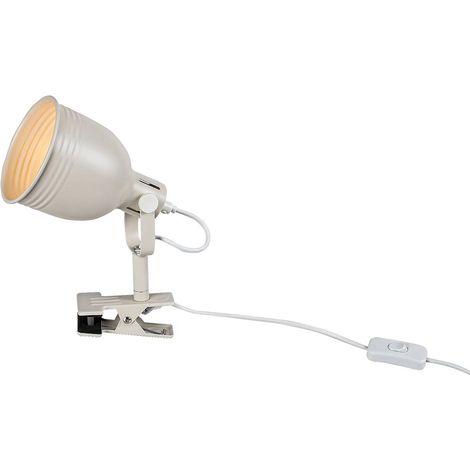 Lampada da tavolo Flint Metal Beige E14 1x Max 25W H: 22,5 cm L: 18 cm Ø11 cm (1/5)