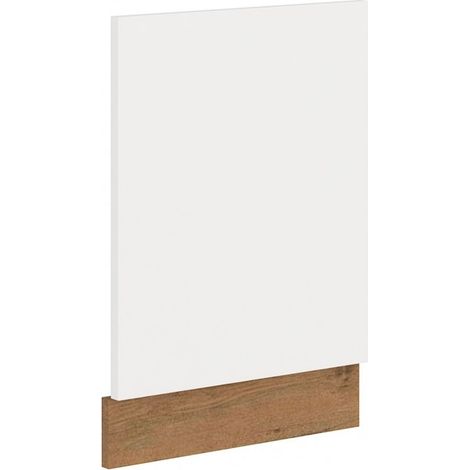 Küche Vigo Frontblende Geschirrspüler integriert 45 cm Eiche Lancelot Weiß Glanz (1/2)