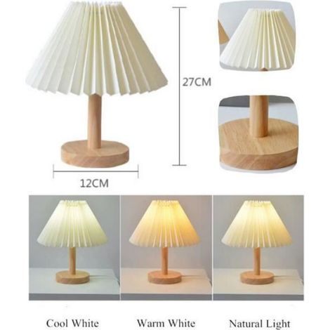 Lampes de Chevet USB 3 Luminosité - Abat-jour en Tissu Lumière douce - Lampe de Table pour Chevet Chambre Salon (1/4)