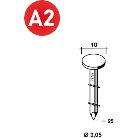 7 200 Pointes Roofing Annelées Inox A2 16° (Coil) - 3.05/10x25 mm - D-Work (1/5)