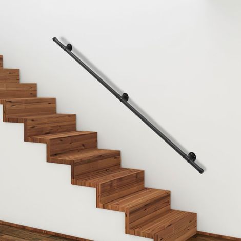 SWANEW Ringhiera per scale Corrimano antiscivolo in metallo acciaio zincato Ringhiera per scale in ghisa per uso interno esterno 200cm (1/5)