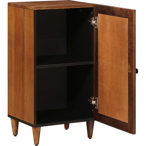Maison La Vie - Buffet Salon Moderne - Meuble de rangement - avec porte Noyer 40 x 33 x 75 cm Bois de mangue massif bu2113 (1/5)